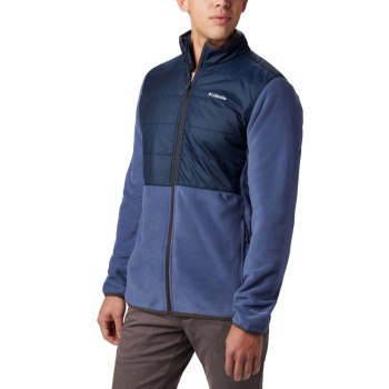 Pánské Bundy Columbia Basin Butte Fleece Full Zip Tmavě Blankyt Tmavě Blankyt OPNHWD629